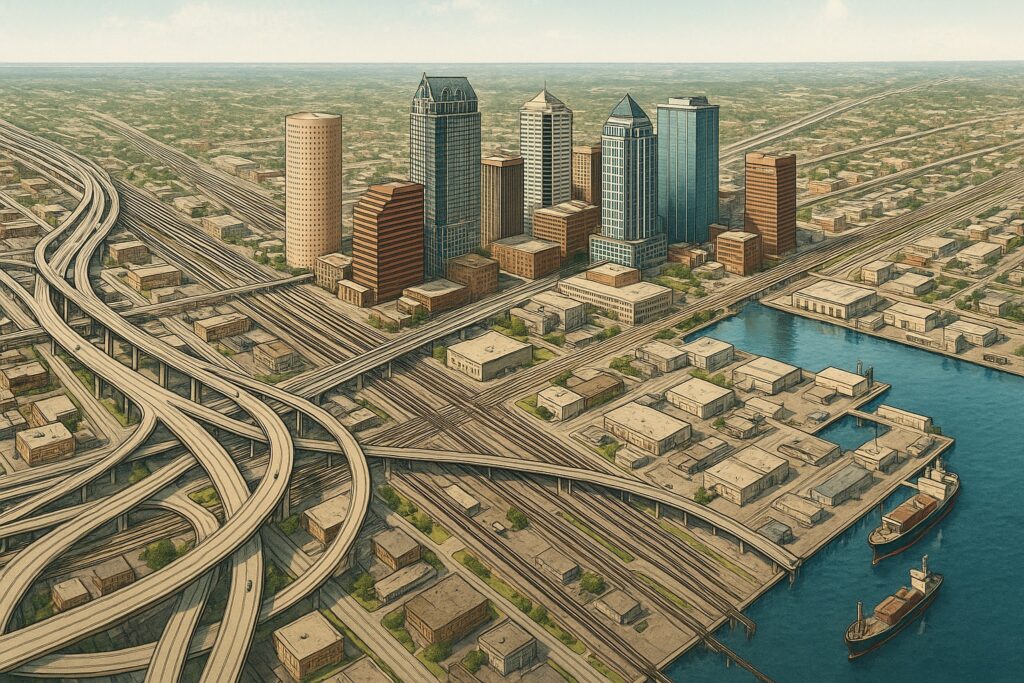 Tampa’s Urban Development: Roads, Railways, and River Ports